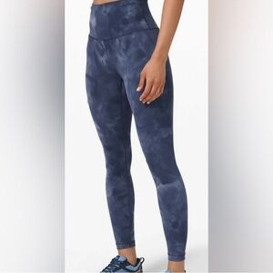 Lululemon 4 Tye Dye Blue Align 4